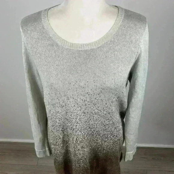 Apt. 9 Sparkly Long Scoop Neck Sweater Size M - Picture 2 of 8